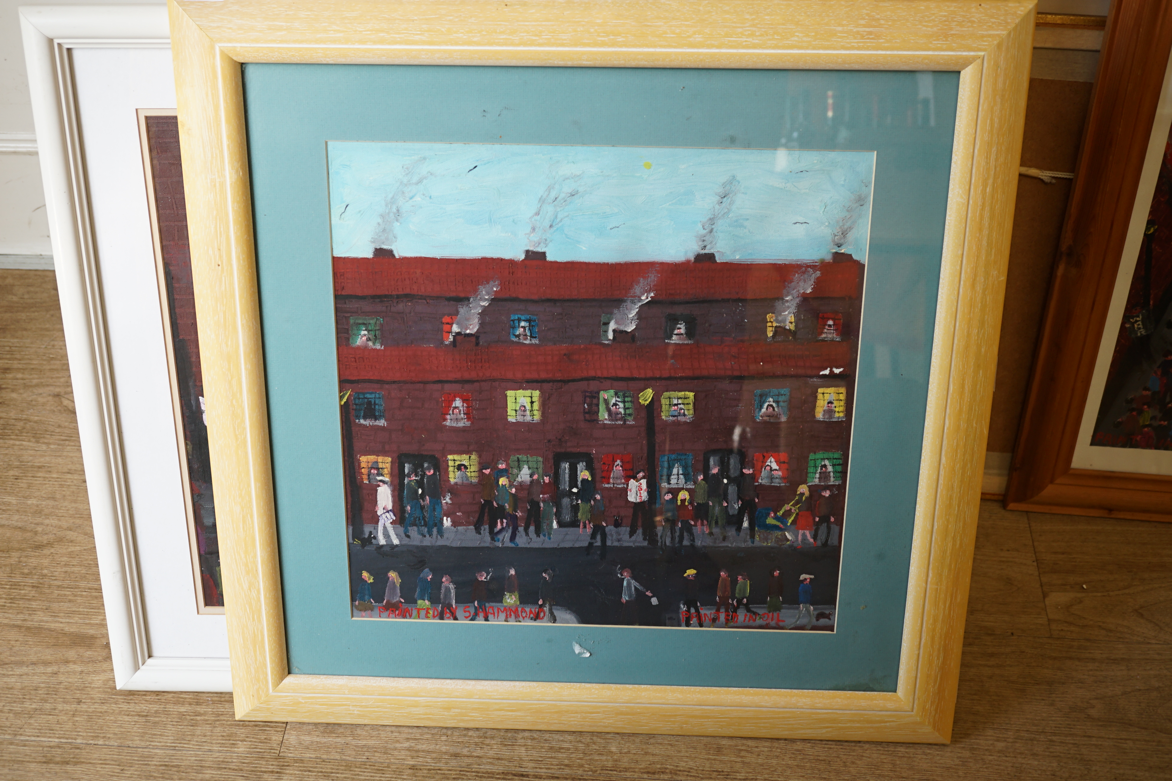 Steve Hammond (b.1960), oil on paper, 'Life', signed, 42 x 42cm